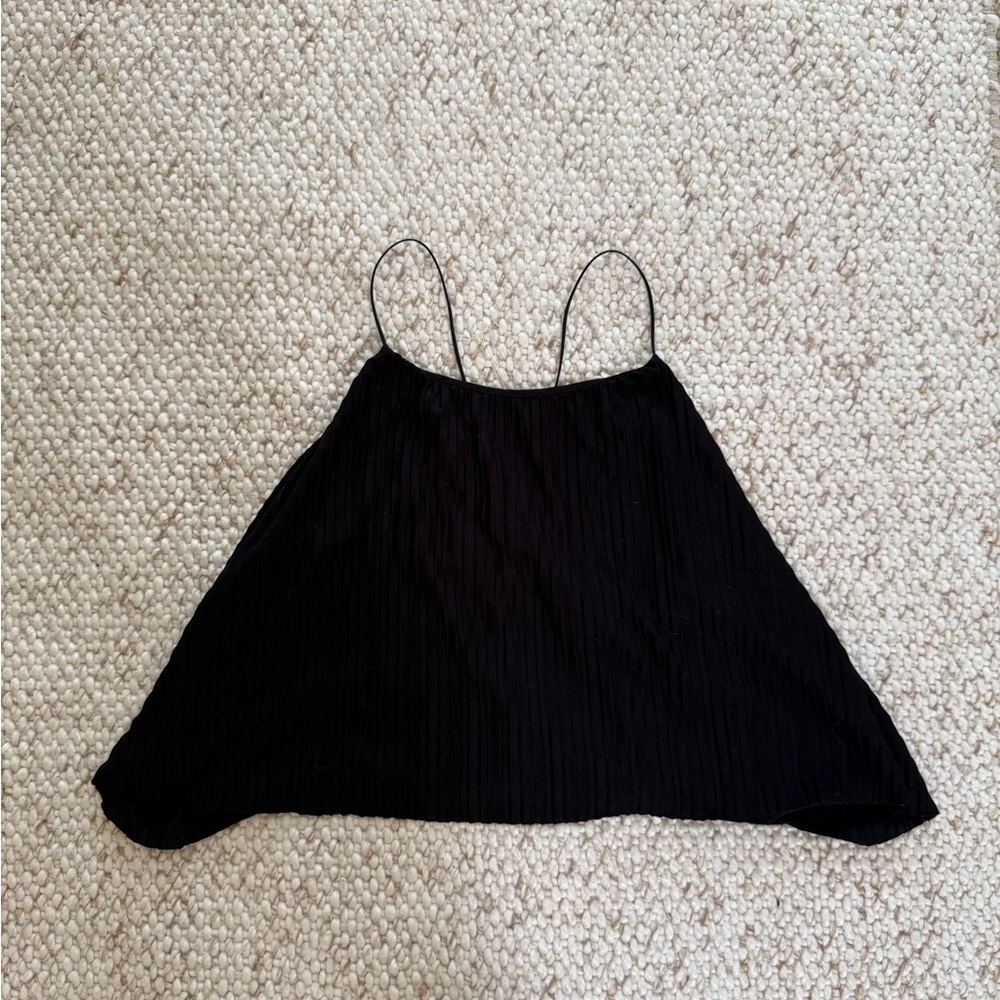 Black Cropped Women's Tank Top